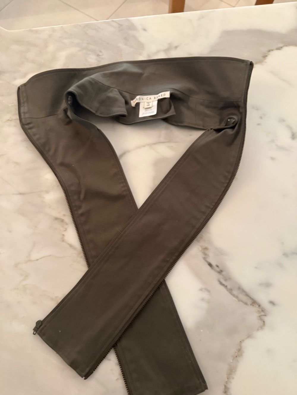Veronica Beard  Olive Green Convertible Zippered Dickey